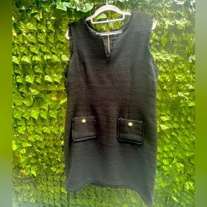 Karl Lagerfeld tweed black dress